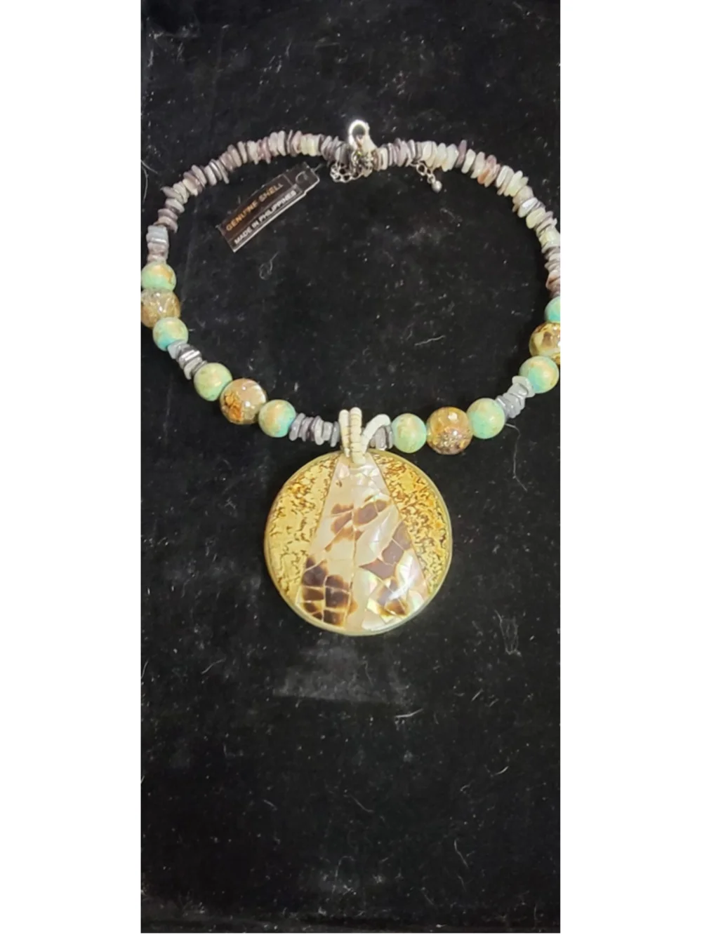 Rick Hill Genuine Shell Necklace Made in Philippines Boho Beach Stateme